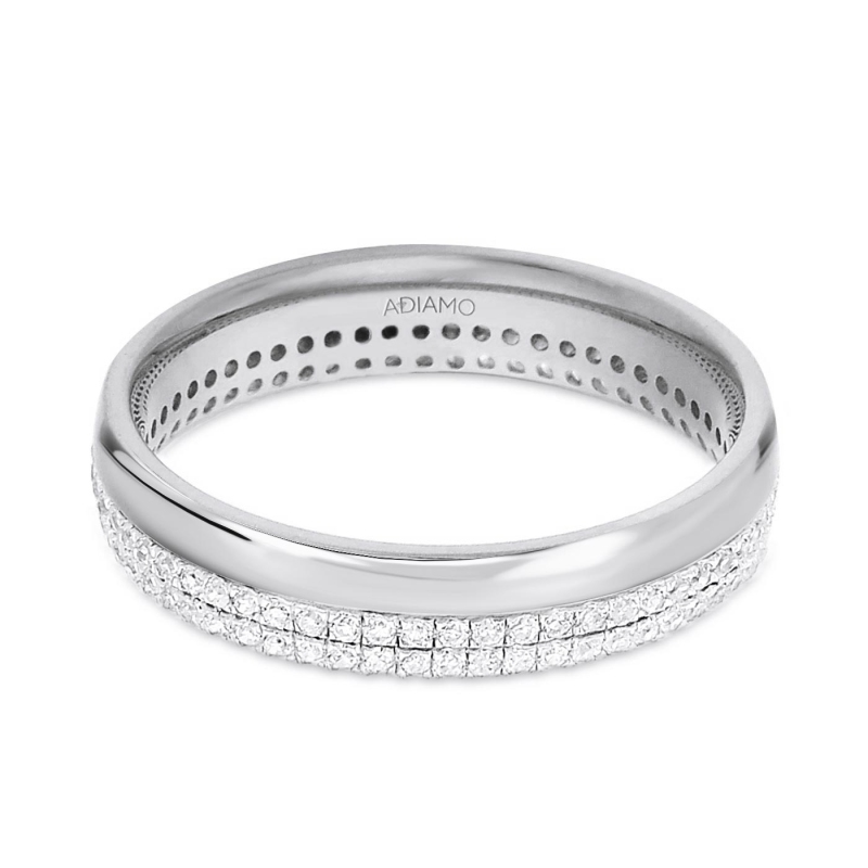 Obrączka ślubna z diamentami, 4 mm (O-R50870-4MC W): 7 - zdjęcie: 1