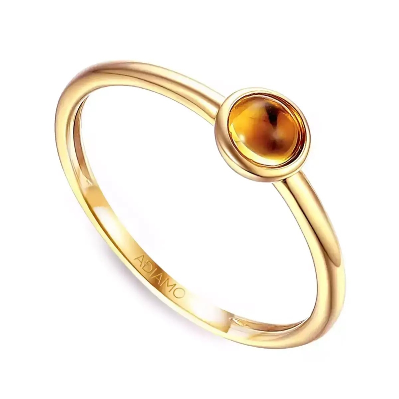 Pierścionek z cytrynem (R75895 Y CT): 8 - zdjęcie: 1