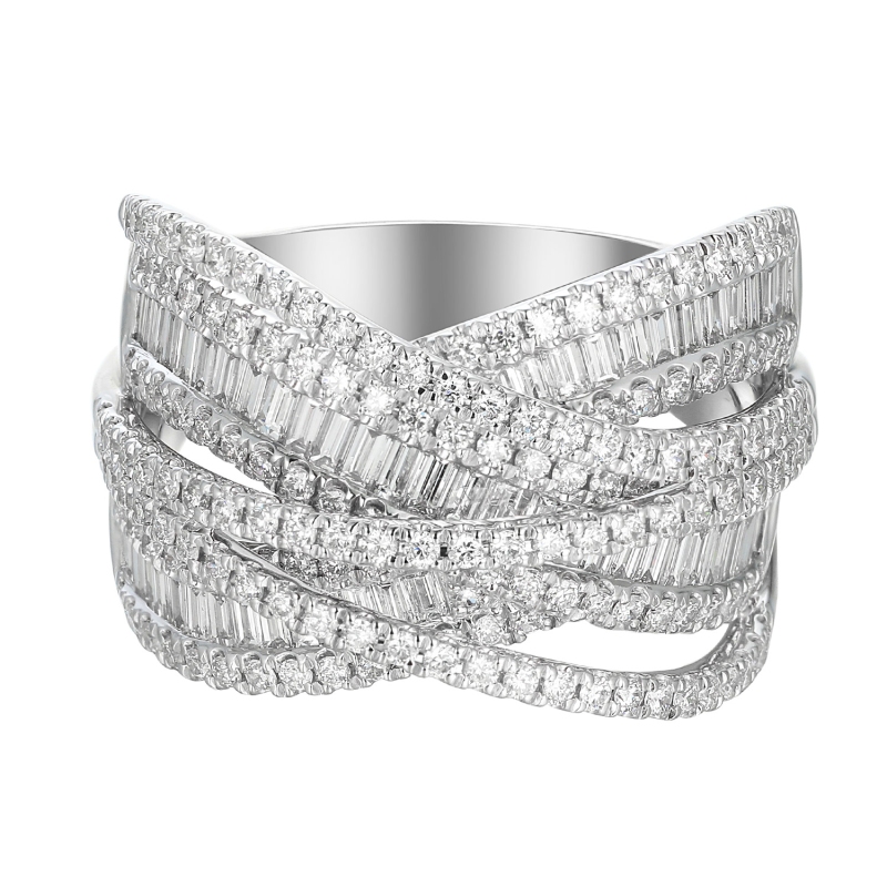 Pierścionek z diamentami (R90140 W) - zdjęcie: 3