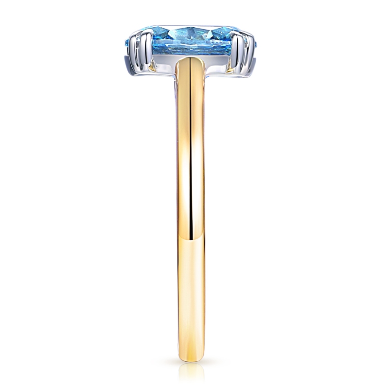 Pierścionek z niebieskim diamentem laboratoryjnym (R96118 2,01ct YW LGDB): 10 - zdjęcie: 4