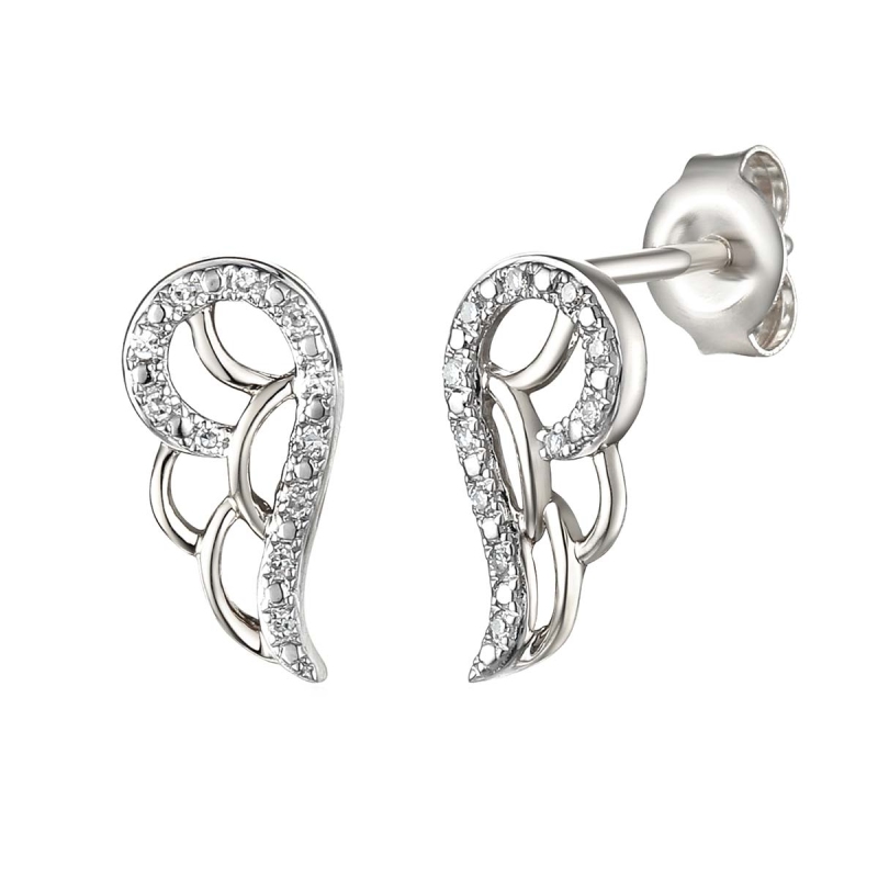 Kolczyki z diamentami (E71615 W S) - zdjęcie: 1