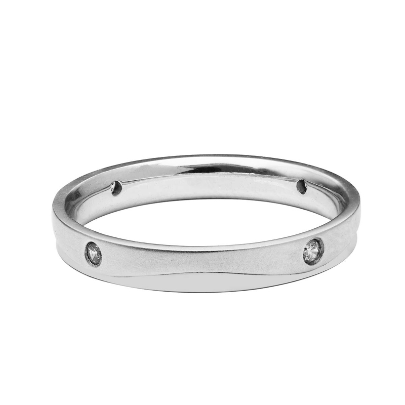 Obrączka z diamentami, 4 mm (O-R48907): 7 - zdjęcie: 1