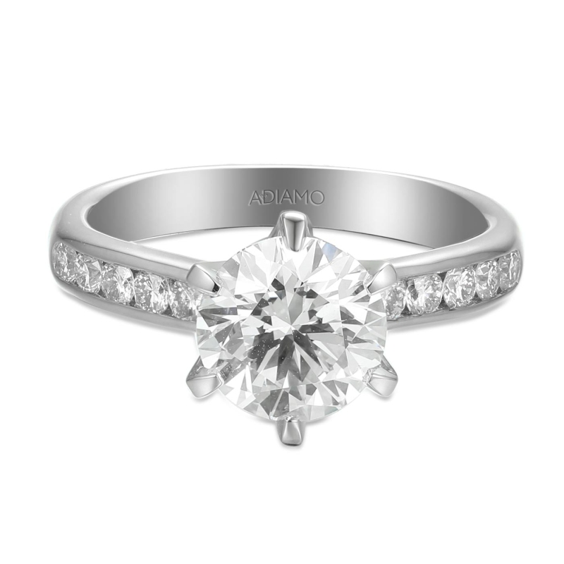 Pierścionek z diamentami laboratoryjnymi (R58831 W LGD 2,00ct) - zdjęcie: 2