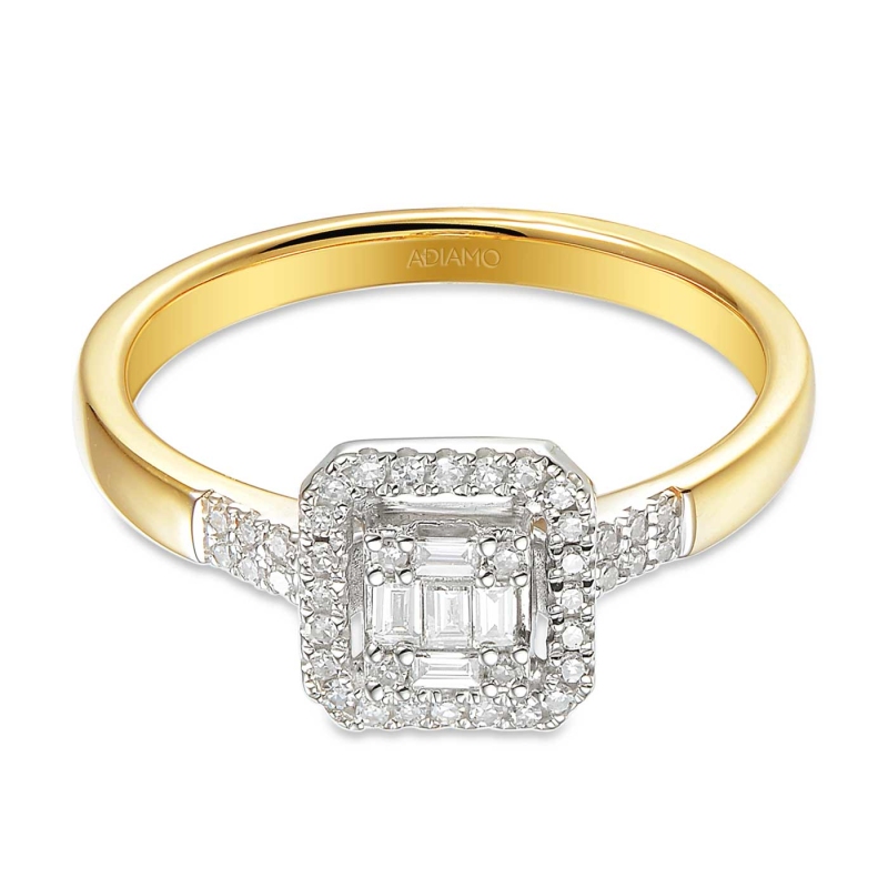 Pierścionek z diamentami (R93399 YW): 7 - zdjęcie: 3