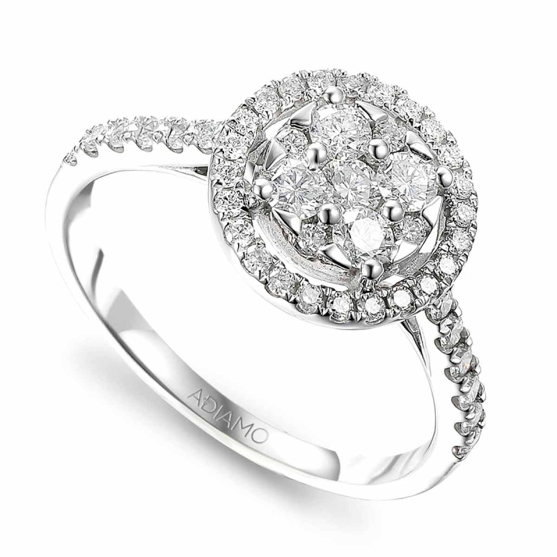 Pierścionek z diamentami (R87696 W): 10 - zdjęcie: 1