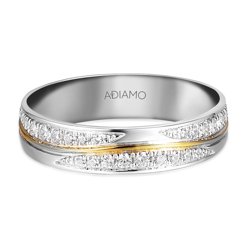 Obrączka z diamentami, 4,5 mm (O-R99888 YW): 8 - zdjęcie: 3