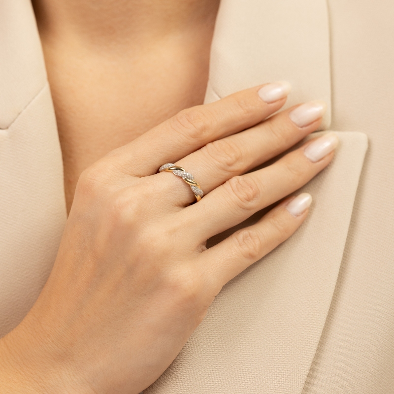 Pierścionek z diamentami (R95727 Y): 10 - zdjęcie: 2