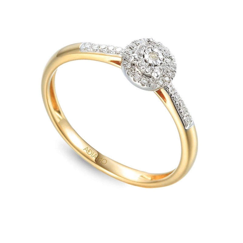 Pierścionek z diamentami (R77472 YW): 11 - zdjęcie: 1