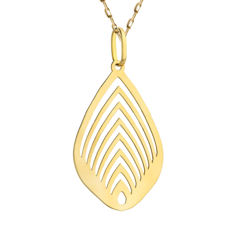 Zawieszka złoty liść (P00427 Y) - zdjęcie: 1