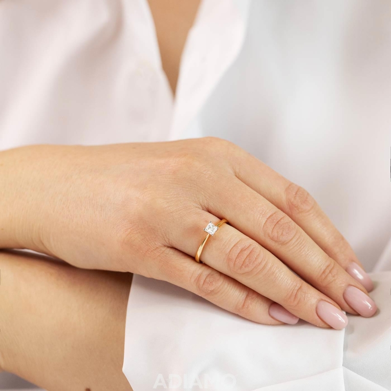 Pierścionek z diamentem (R34145 YW 0,28ct): 7 - zdjęcie: 2