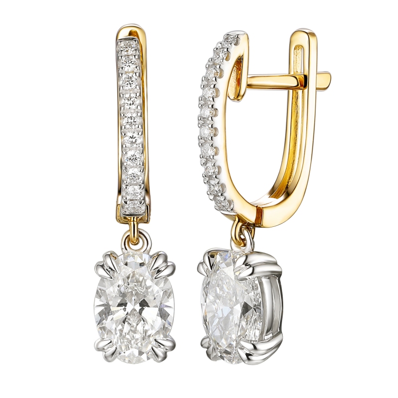 Kolczyki z diamentami laboratoryjnymi - zdjęcie: 1