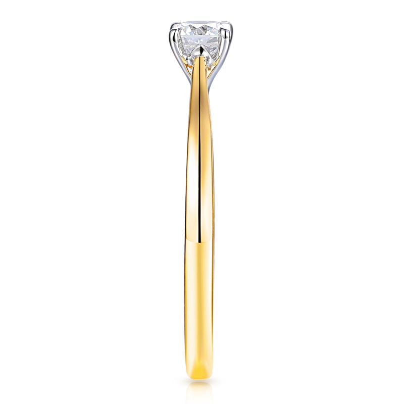 Pierścionek z diamentem laboratoryjnym (R65478 0,10ct YW LGD): 10 - zdjęcie: 4