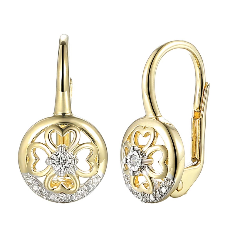 Kolczyki z diamentami (E86590 Y P) - zdjęcie: 1