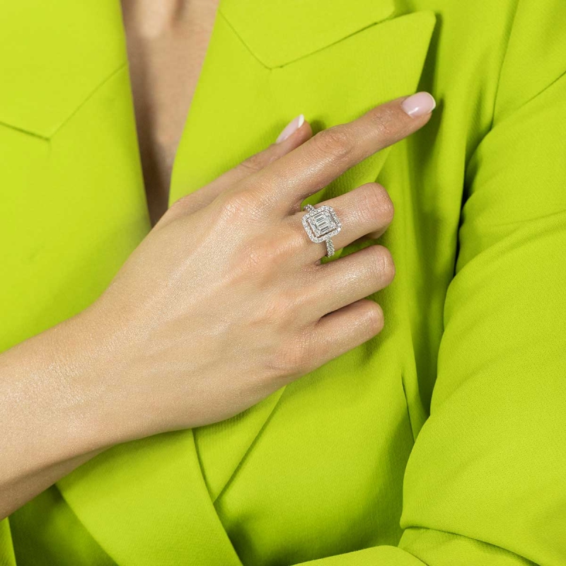 Pierścionek z diamentami (R56730 W): 10 - zdjęcie: 2