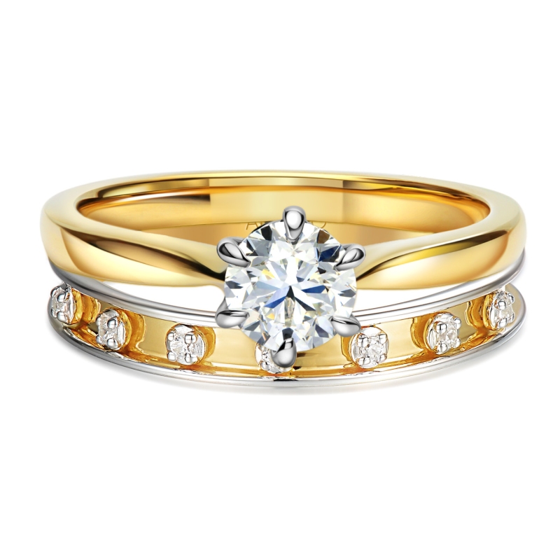 Obrączka z diamentami, 3 mm (O-R99900 YW): 8 - zdjęcie: 4