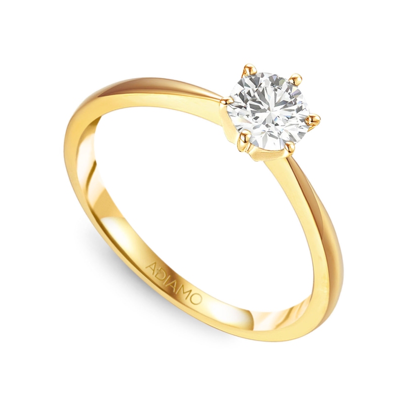 Pierścionek z diamentem (R34130 Y 0,40 ct): 8 - zdjęcie: 1