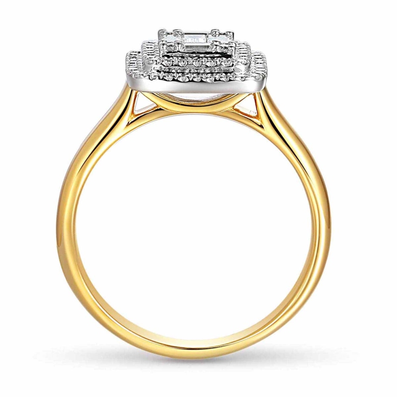 Pierścionek z diamentami (R59279 YW): 7 - zdjęcie: 4