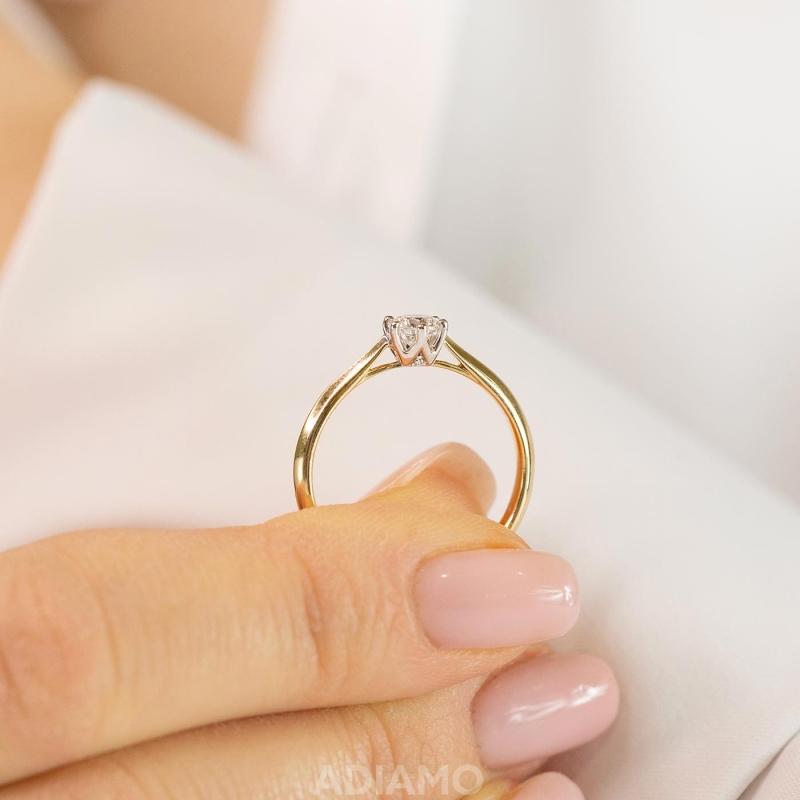 Pierścionek z diamentem (R81869 YW 0,38ct): 7 - zdjęcie: 2