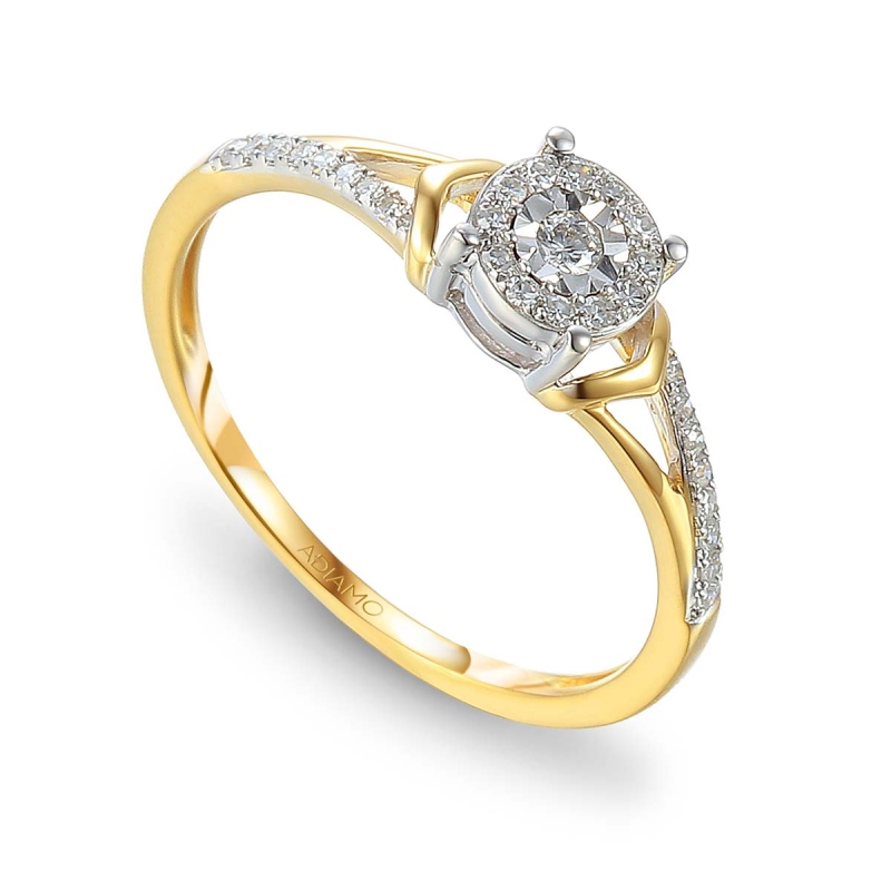 Pierścionek z diamentami (R56234 YW): 11 - zdjęcie: 1