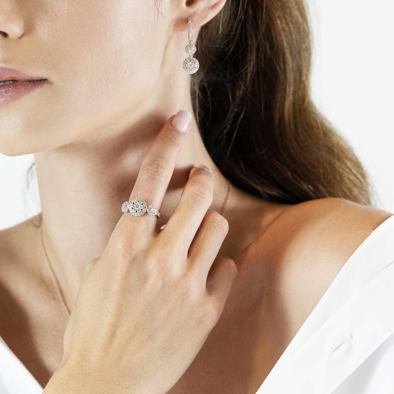 Pierścionek z diamentami (R86965 W): 8 - zdjęcie: 4