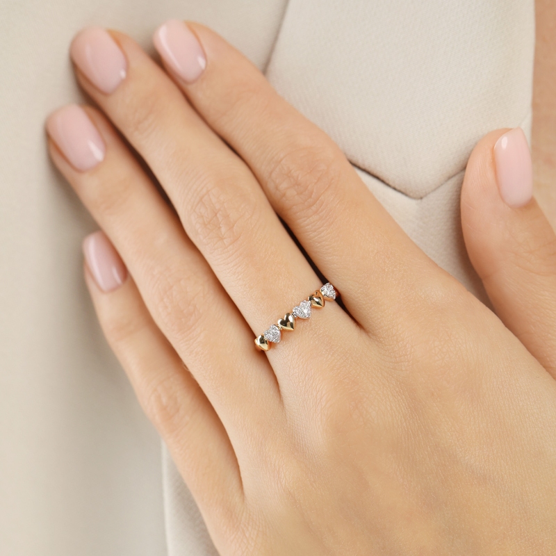 Pierścionek z diamentami (R99029 Y) : 15 - zdjęcie: 2