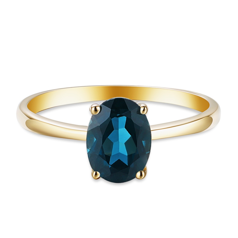Pierścionek z london blue topazem - zdjęcie: 3