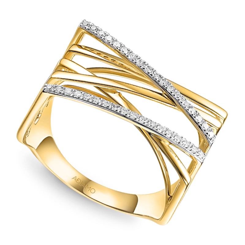 Pierścionek z diamentami (R100446 Y) : 14 - zdjęcie: 1