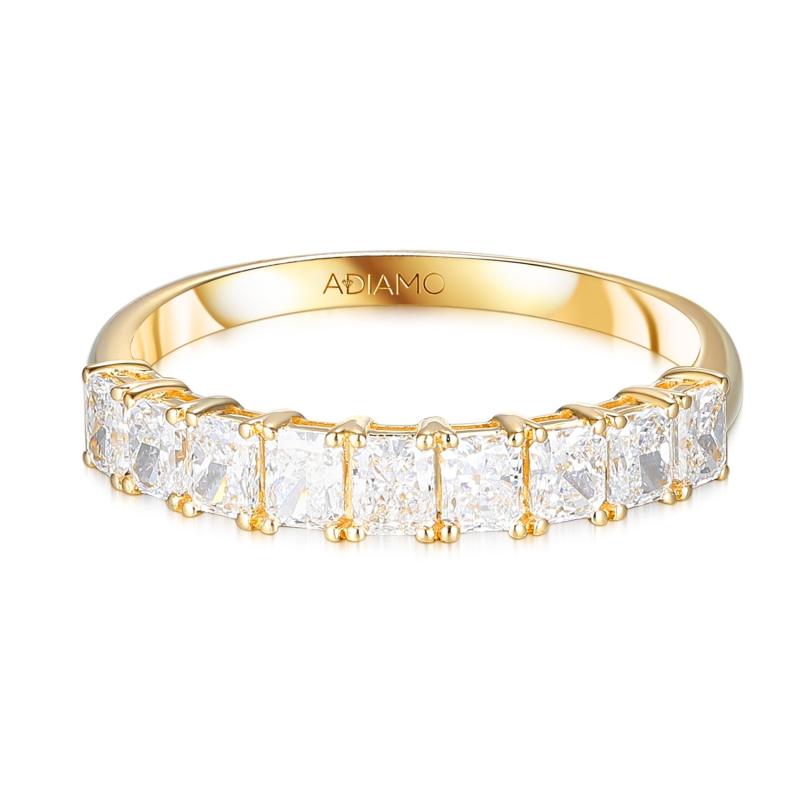 Pierścionek obrączkowy z diamentami laboratoryjnymi (R100542 Y LGD) : 10 - zdjęcie: 3