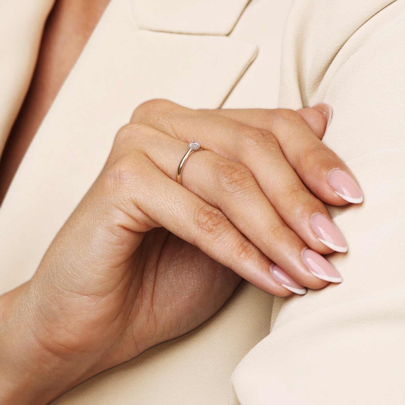 Pierścionek z diamentem (R43029 YW 0,20ct): 8 - zdjęcie: 5