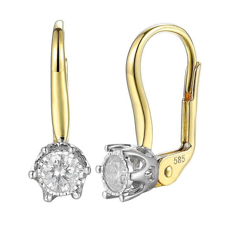 Kolczyki z diamentami (E88312 0,37ct YW P) - zdjęcie: 1