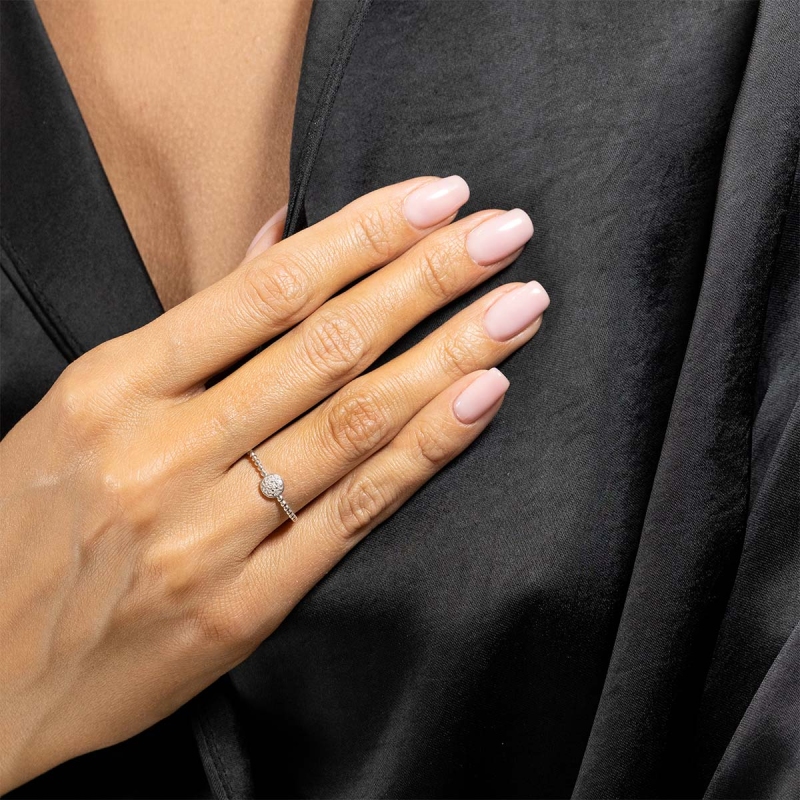 Pierścionek z diamentami (R69683 W): 11 - zdjęcie: 2