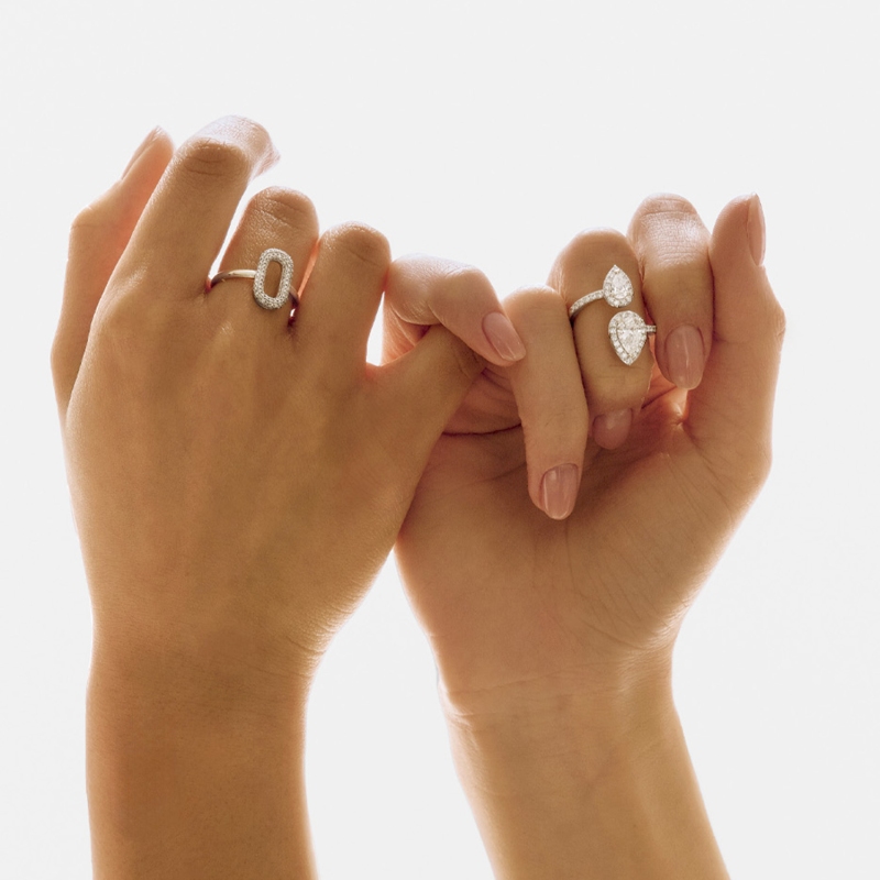 Pierścionek z diamentami laboratoryjnymi (R95318 Y LGD) - zdjęcie: 5