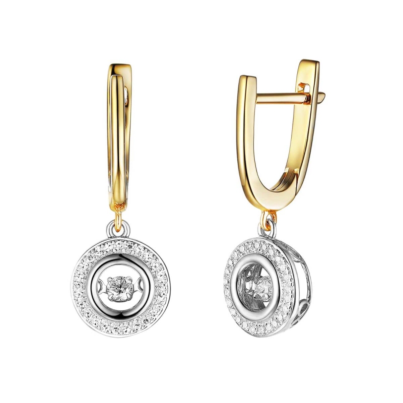 Kolczyki z diamentami (E66720 YW A 0,12ct) - zdjęcie: 1