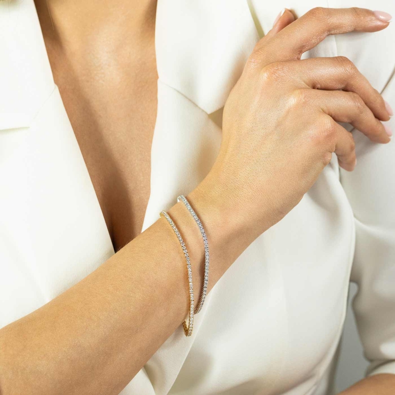 Bransoletka tenisowa z diamentami 2 ct (B01538 W) - zdjęcie: 3