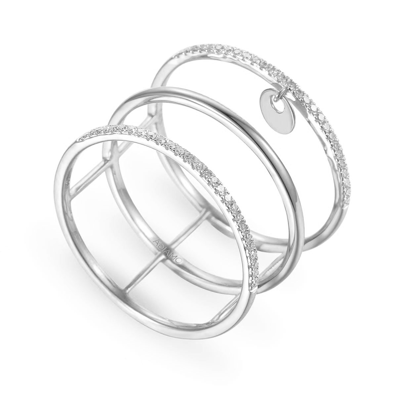 Pierścionek z diamentami (R75525 W): 10 - zdjęcie: 1