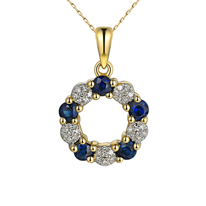 Zawieszka z szafirami i diamentami (P85272 Y SA) - zdjęcie: 1