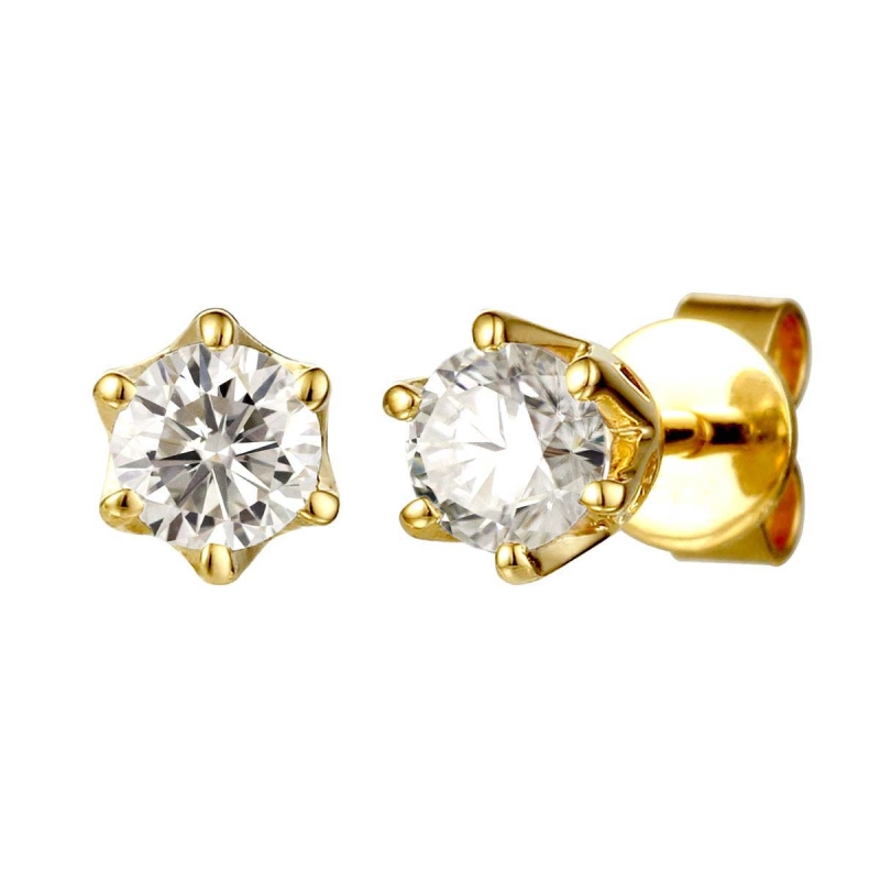 Kolczyki z diamentami (E34280 Y S 1,00ct) - zdjęcie: 1