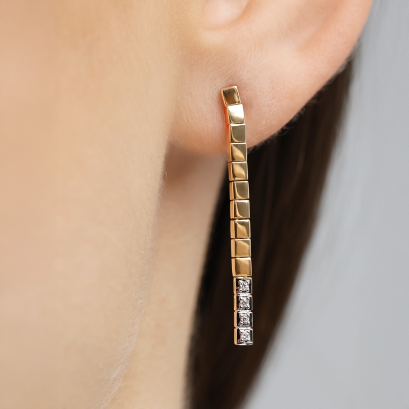 Kolczyki z diamentami (E100261 Y S) - zdjęcie: 3