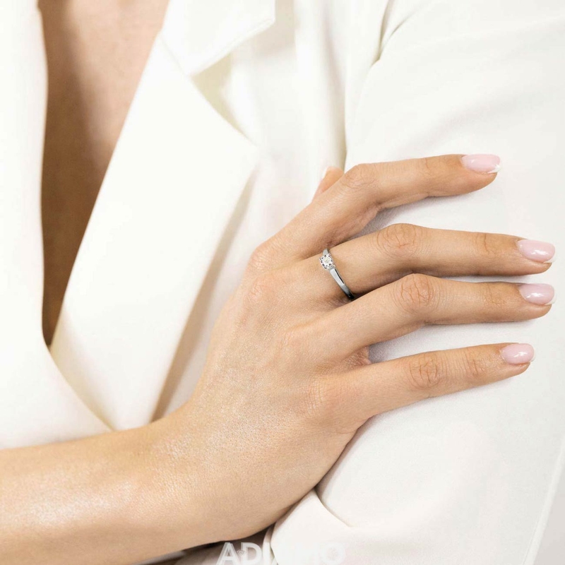 Pierścionek z diamentami (R55118 W 0,08ct) - zdjęcie: 2