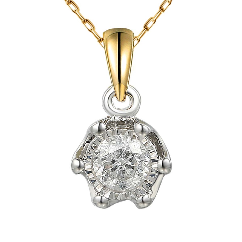 Zawieszka z diamentem (P88312 YW 0,23ct) - zdjęcie: 1