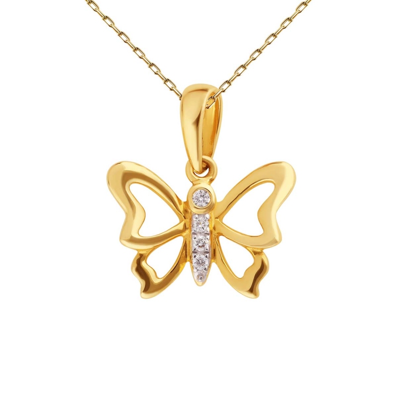 Zawieszka motylek z diamentami (P88888 Y) - zdjęcie: 1