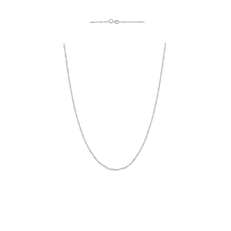 Łańcuszek białe złoto splot singapur 42 cm (N103 W) - zdjęcie: 1