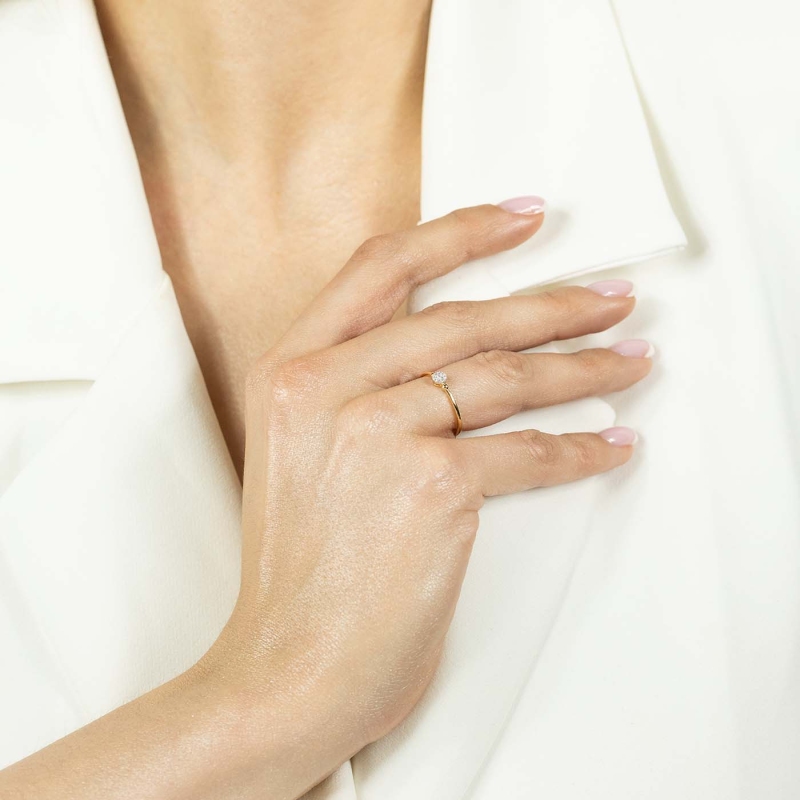 Pierścionek z diamentami (R64386 Y): 8 - zdjęcie: 2