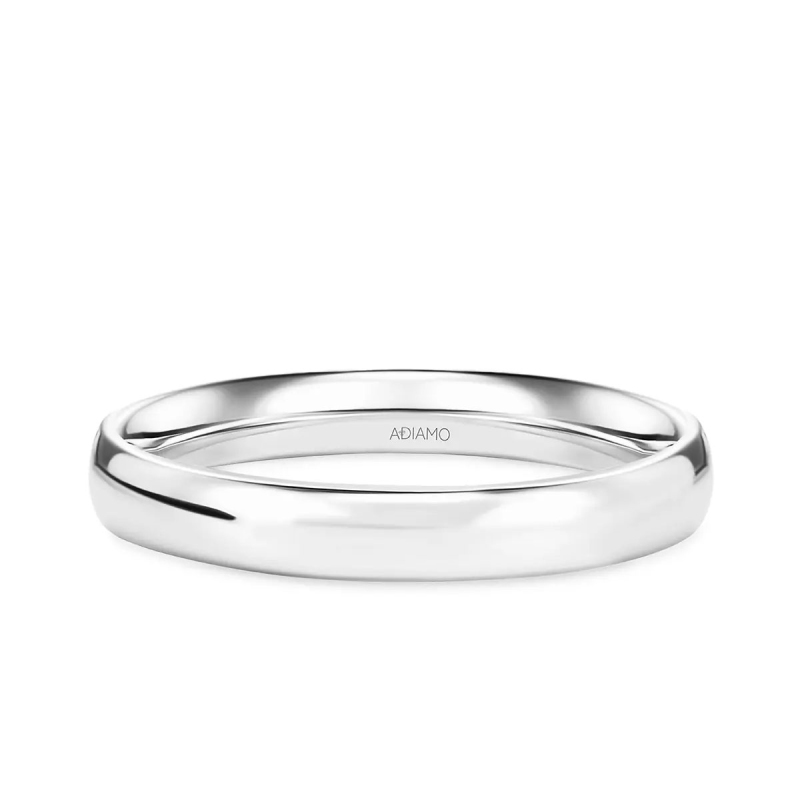 Obrączka ślubna, białe złoto, półokrągła, męska, 4 mm: 17 - zdjęcie: 1