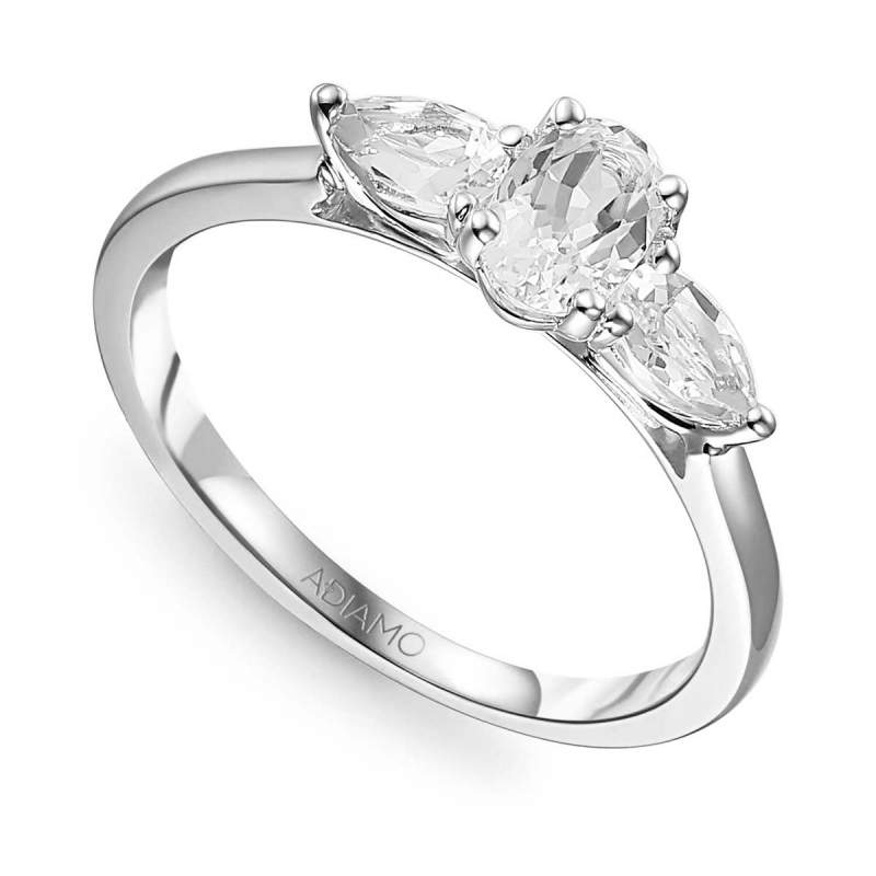 Pierścionek z białymi topazami (R72665 W WT) - zdjęcie: 1