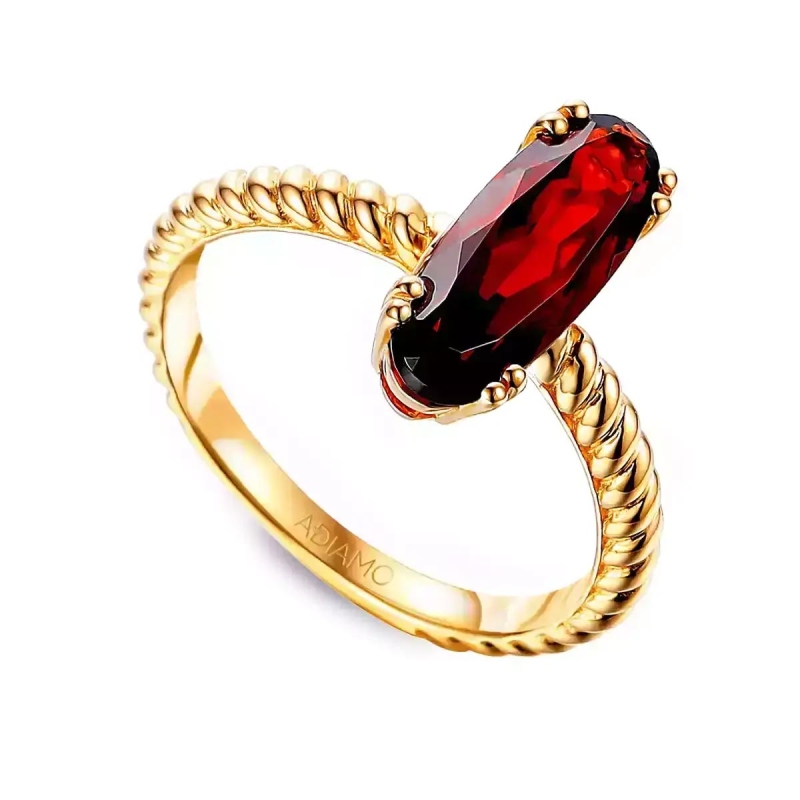 Pierścionek z granatem (R82531 Y GT): 7 - zdjęcie: 1