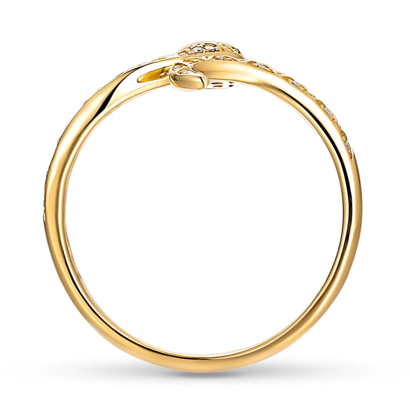 Pierścionek wąż z diopsydami i diamentami (R88794 Y CD): 7 - zdjęcie: 3