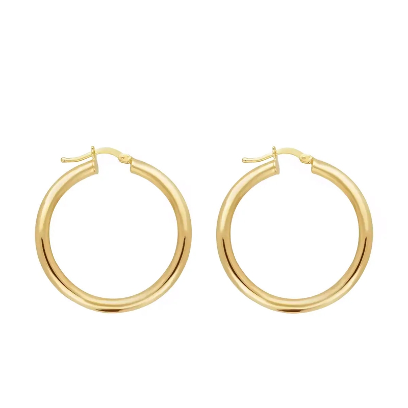 Kolczyki złote koła - zdjęcie: 1