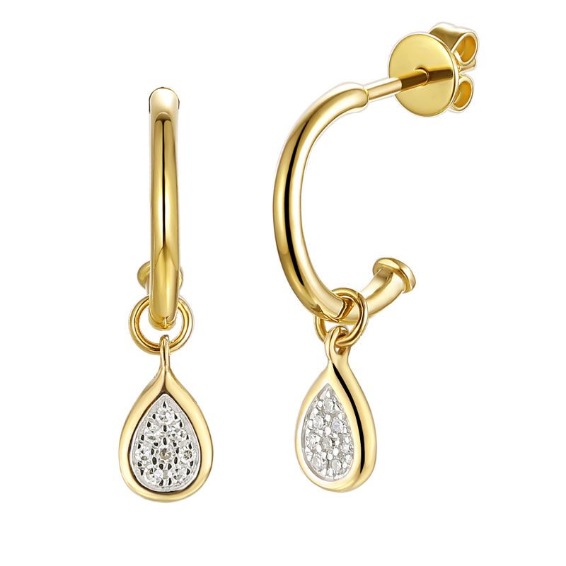 Kolczyki z diamentami (E96274 Y SW) - zdjęcie: 1