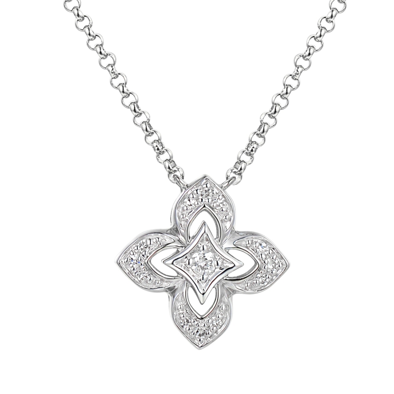 Naszyjnik z diamentami (N12241 W G) - zdjęcie: 1